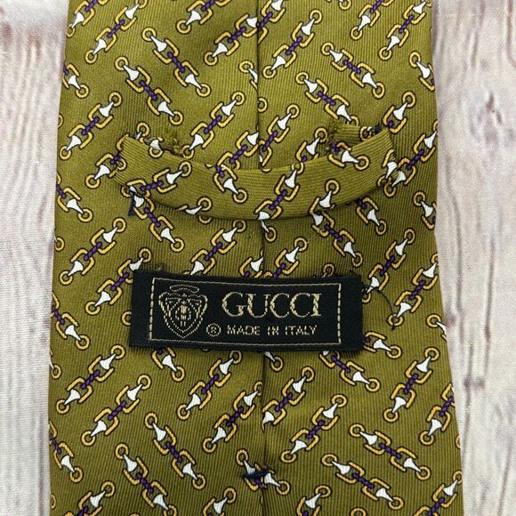 Gucci Men 100% Silk Necktie Tie Made in Italy D045 -18 - Picture 6 of 14